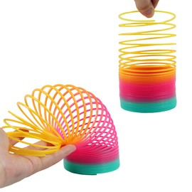 Rainbow Slinky Spring, Multicoloured Magic Springs Perfect Slinking For Having Fun