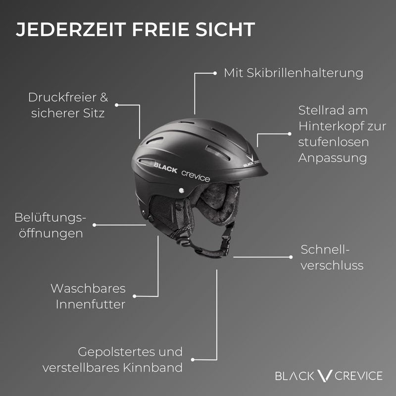 Black Crevice Ischgl Ski Helmet White white Size:S