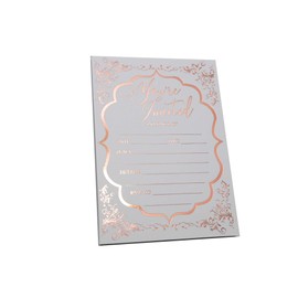 Fill in Invitations Wedding Rose Gold Foil - 25 Pack - Wedding Invitation, Hot Stamp Press. Party Invitations Birthday, Anniversary Celebration, Bridal or Baby Shower (Invitation Gold 1)