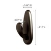 Command 5 lb Large Oil Rubbed Bronze Metal Hooks, 2