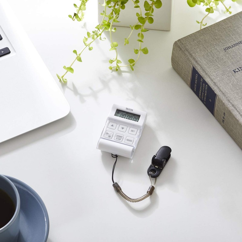 Tanita TD-370N WH Study Learning Timer with Strap, Vibration Function,