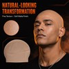 Latex Bald Cap for Adults, Realistic Nude Bald Head for