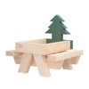Squirrel Picnic Table Wooden Funny Squirrel Feeder with Corn Cob