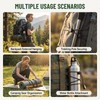4 Pack Black Backpack Hiking Pole Holder Straps, Adjustable Elastic