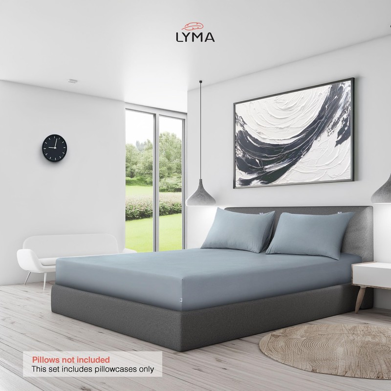 LYMA Bedding Pillow Cases 2 Pack, Ultra Soft Breathable Housewife