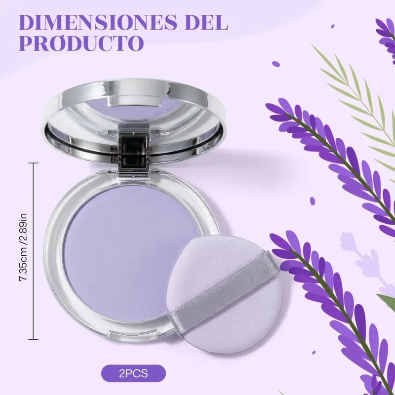Polvo Compacto Mate De Lavanda, Control De Brillo 12h, Gdgs