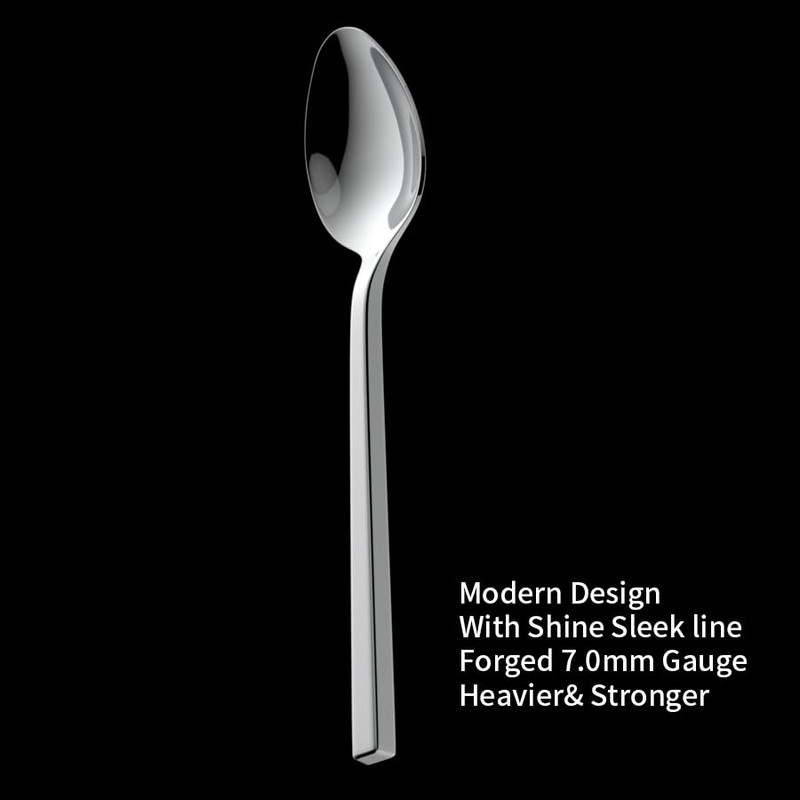 Alata Cube 40-Piece Forged Stainless Steel Flatware Set Cutlery Set,