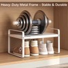 Yagizaai Expandable 1-Tier Metal Shoe Rack (H:10"), Adjustable Width 14.9"-23.6",