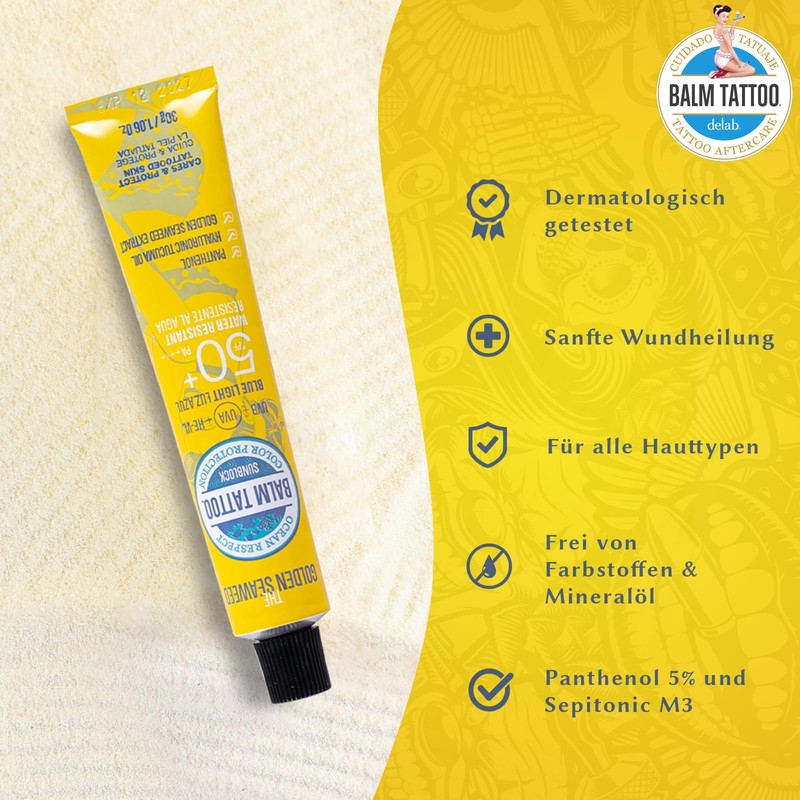 Balm Tattoo Sunblock Tattoo Care - Tattoo Cream with Sun