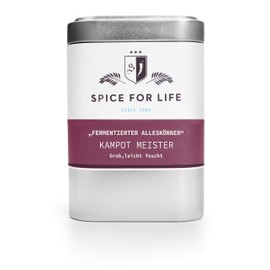 Spice for Life Kampot Meister - Fermentierter Pfeffer - Pfeffermischung Fermentiert - Pfeffer Mischung Edel Schwarz Ganz - Deluxe Pfefferkörner Grob für Steak - Intensiv Aromatisch mit Feiner Schärfe