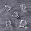 SEIWEI 2Pcs Crystal Glass Door Knobs Skull Clear Drawer Knobs