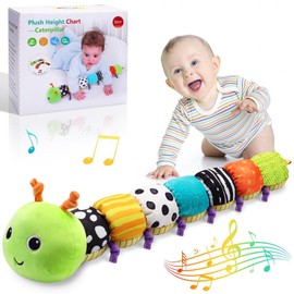 Baby Toys 6-12 Months - Musical Sensory Toys Soft Stuffed Animal Plush Toys for Babies 6-12 Months, Early Learning Toys with Rattles for Babies 0-3-6-12 Months, Newborn Boy Girl Shower Gifts