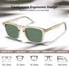 CARFIA Acetate Classic Square Polarized Sunglasses for Men UV400 Lenses
