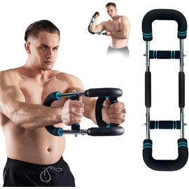 Twister Arm Exerciser,Adjustable Spring Workout Bar, Forearm Triceps Chest Enhanced Exercise Strengthener,Portable Home Fitness Equipment - Tension Level: 90-150 lbs