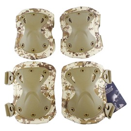 Airsoft King Kong Gear Safety Tactical Combat Knee & Elbow Protective Pads Guard Set Hunting Paintball Shooting X-Type Kneepads