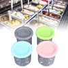 4Pcs Ice Cream Pints Containers and Lids Large Capacity Round