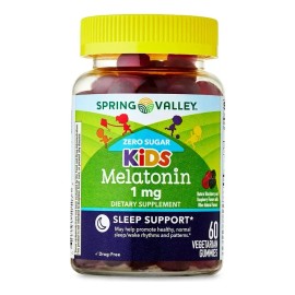 Spring Valley Melatonina Kids 1 Mg 60 Gomitas Vegetarianas Apoyo Al Descanzo Placentero Y Al Sueo Profundo Para Nios Mayores De 2 Aos Zero Azucar     