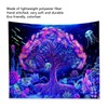 Fluorescent Tree Tapestry Brushed Fabric Backdrop Wall Art Decor UV