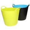 KOTARBAU® Elastic Rubber Trough 26L Turquoise Fluo with Carry Handles