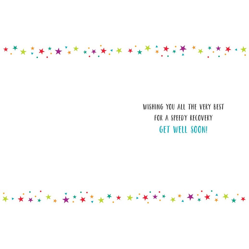 Modern Get Well Soon Card - 8 x 6 inches