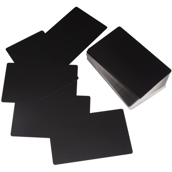 CJBIN Blank Business Cards, Pack of 100, Metal Business Cards