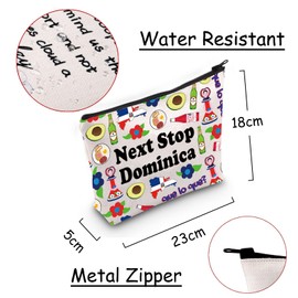 JXGZSO Dominica Travel Gift Next Stop Dominica Makeup Bag Traveler Gift Dominica Trip Gift Dominica landmark Cosmetic Bag