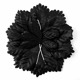 Capia Flowers Flat Carnation Capia Base for Corsages Bulk 48 Pieces 20+ Colors Available (Black)
