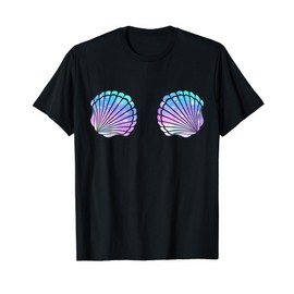 Mermaid Sea Shell Bra Costume T-shirt Mermaid Shell Top T-Shirt