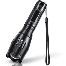 Competition Pro LED Torch for Everyone, Adjustable Focus Handheld, Super Bright 800 Lumen Tactical Torch, Mini Pocket Small Torch for Camping, Dog Walking, Emergency, Black