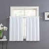 Home Queen White Water Resistant Bathroom Window Curtains,36WX45L Inch |