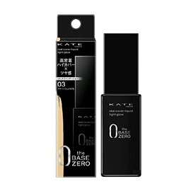 Kate Real Cover Liquid Foundation (Light Glow) 03 Slightly Beige Plus, 1.0 fl. oz. (30 mL) x 1