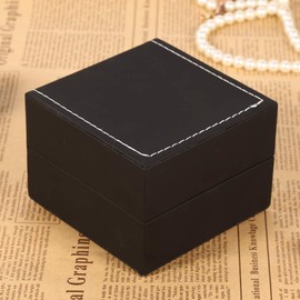 EIMSOAH Black PU Leather Watch Gift Box with Cushion Storage Box for Watch Bracelet Bangle Jewelry for Men Women