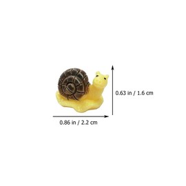 Operitacx Pack of 21 Mini Snail Statues, Decorative Snail Figures, Ceramic Snail Statues, Mini Snail Statue, Miniature Snail Figurine, Animals, Resin, Micro Scene, Material, Outdoor