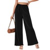 LYANER Women's Casual Wide Leg Pants Pleated High Elastic Waist