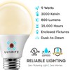 Luxrite A19 LED Dusk to Dawn Light Bulbs Outdoor Lighting,