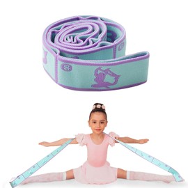 ChasCoCo Ballet Stretch Bands Stretch Bands Fitness Bands Leg Stretcher High Elasticity 8 Strength Yoga Stretch Strap Training Belt Anti-Slip Adjustable (Blue)