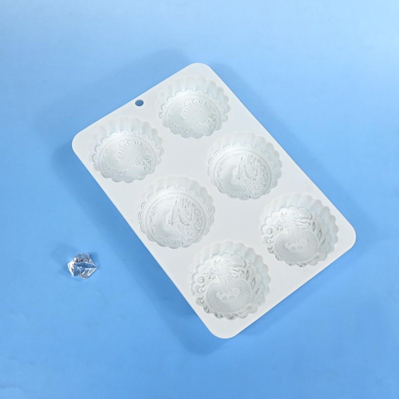 Silicone Dessert Mold for Chocolate Cheesecake, Mousse Molds 6-Cavity Non-Stick
