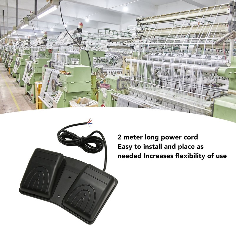 Double Foot Switch High Power Self Locking 2 Wire Foot