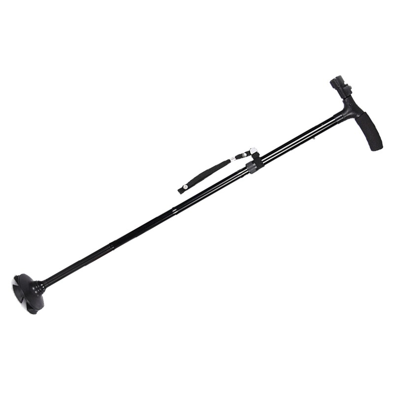 Aluminium Alloy Crutch LED Light Shock Absorption Quad Foot T