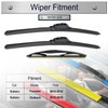 HODEE 3 wipers 26"+17"+14" Colour Front Wiper Blades Replacement for