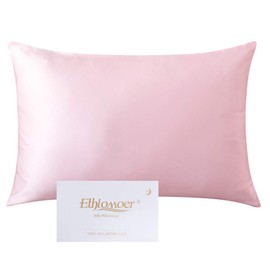 Ethlomoer 1 x 100% Natural Pure Silk Pillow Case for Hair and Skin 19 Momme Double Sided 600 Thread Count Hidden Zipper Design