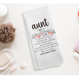 NOQL Aunt Gifts Kitchen Towels and Dishcloths, Aunt Gifts from Niece Nephew, Best Aunt Ever Gifts, Gifts for Aunt Hand Towels Tea Towels for Bathroom Kitchen, 16×24 Inches