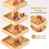 Homde Nail Polish Organizer Bamboo, 360 Rotating Storage Holder for