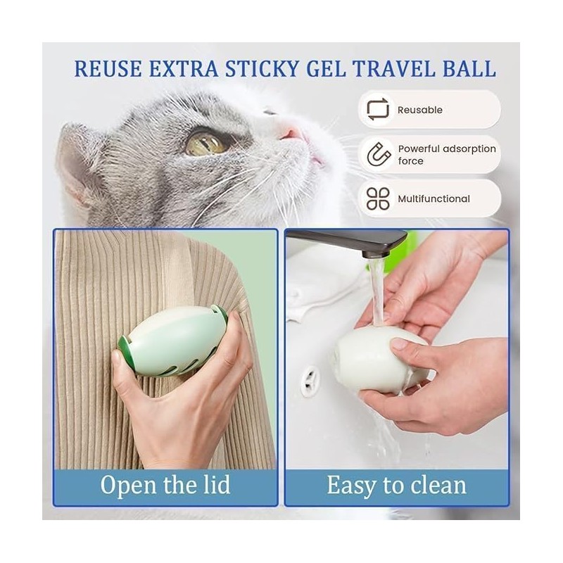 Reusable & Washable Roller Sticker, New Pet Hair Remover, Cat
