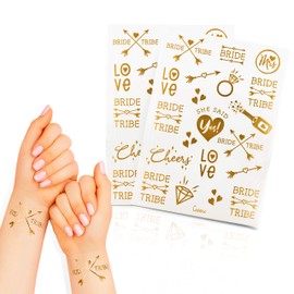 Cavore 40 JGA Tattoos in Metallic Gold - Bride Tribe - Decorative Accessories for Hen Night and Wedding