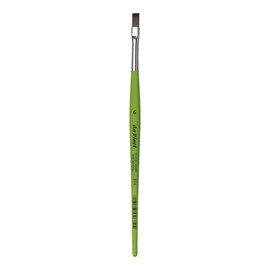 Da Vinci 374 Series Flat Brush, Synthetic Fiber, Green, 18.6 x 0.59 x 30 cm