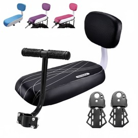 Bicycle Rear Rack Seat for Kids – Soft PU Leather Cushion with Back Support for Family Cycling Adventures
