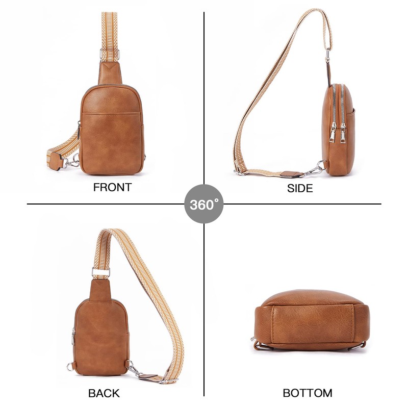 Telena Sling Bag for Women Vegan Leather Fanny Pack Crossbody