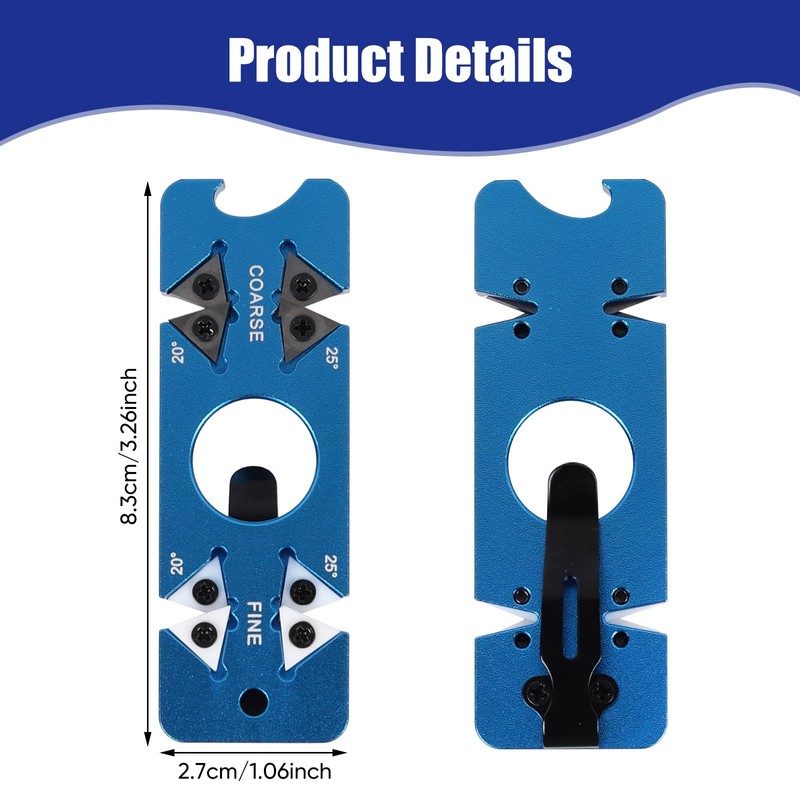 6-in-1 Hunting Knife Sharpener & Bottle Opener Adjustable Angles Multi-Function