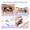2 pares Pestañas Magnéticas natural Reutilizable+Aplicador.BEAFOUA.W01-06